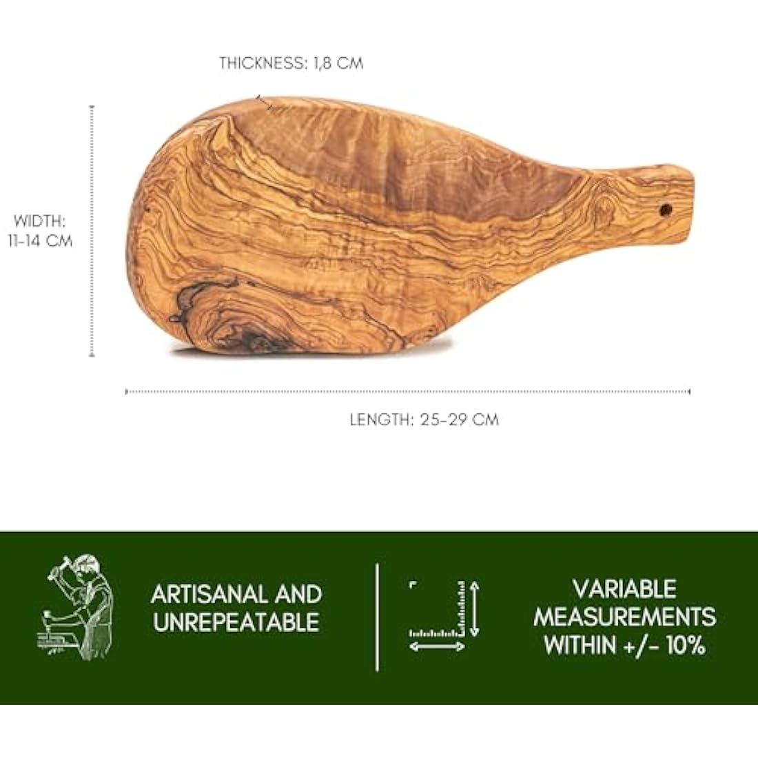Olive Wood Chopping Board Set – 4 Handmade Serving Boards