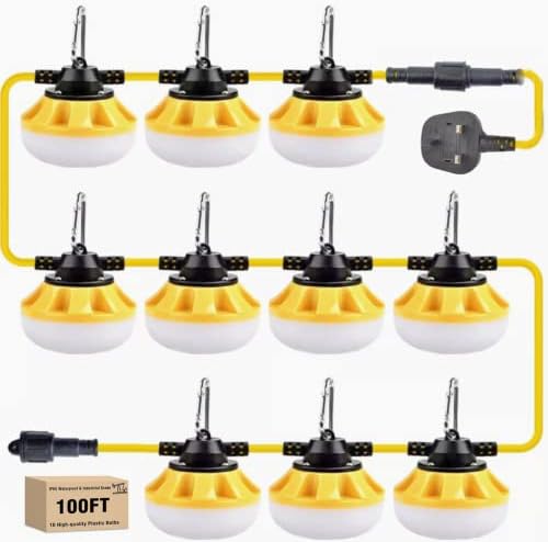 LED Work Light – 100FT 100W Waterproof Construction String Light