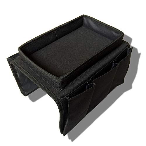 DZOZO Sofa Chair Couch Armrest Organizer Remote Control Holder Caddy Handset Holder Armchair Storage Bag with Cup Holder for Tablet, Phone, Pad, Book - image 2
