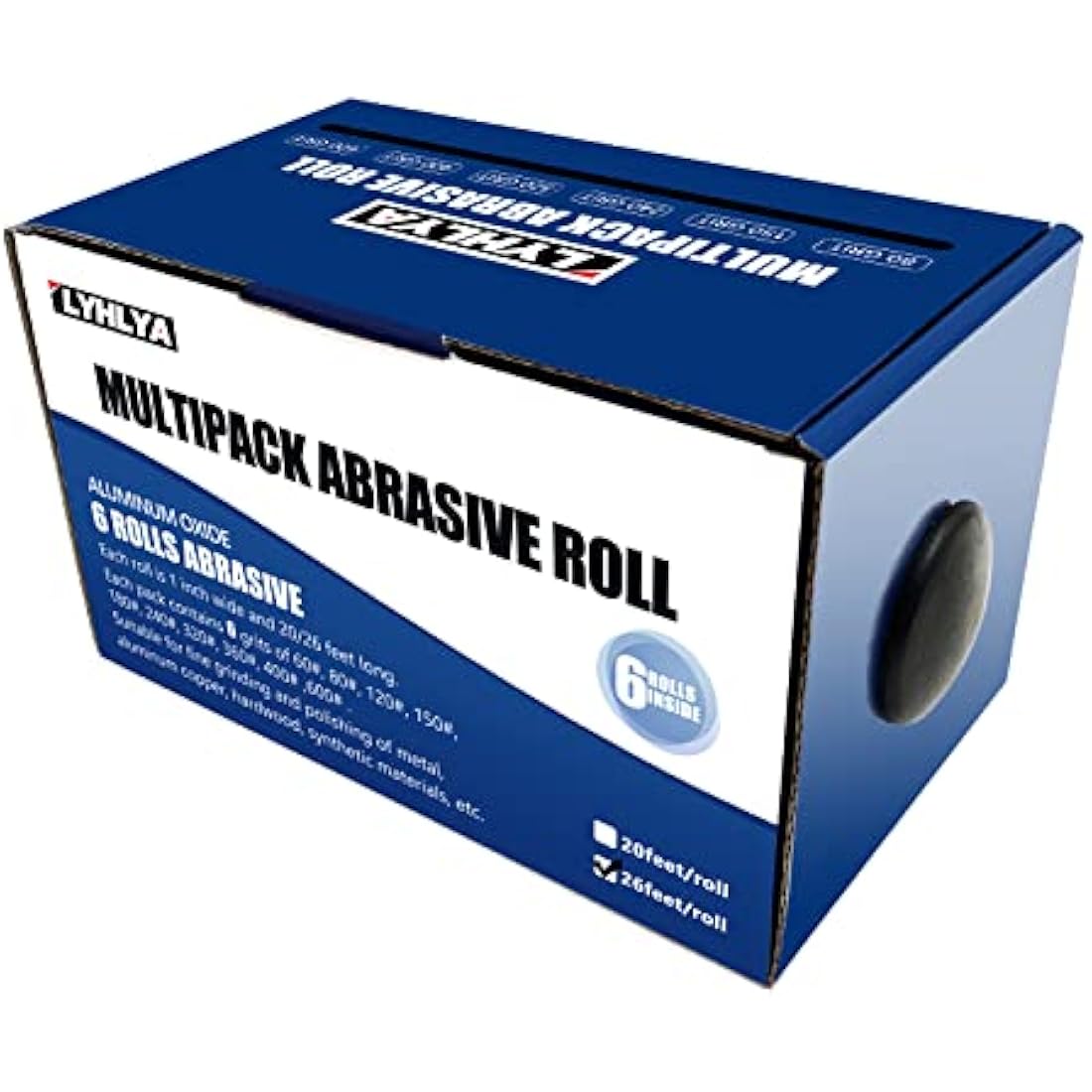 6-Roll Sandpaper Set – 80-600 Grit Aluminum Oxide Emery Cloth