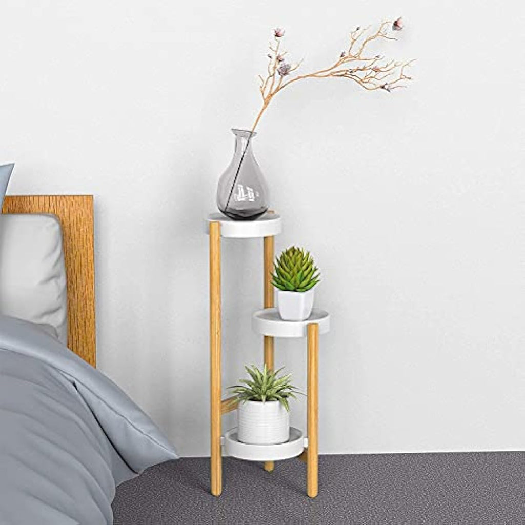 Jolof Store 3-Tier Bamboo Plant Stand – Tall Indoor Corner Display Rack