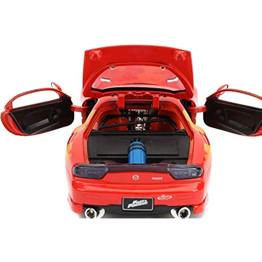 Jada Toys 1993 Mazda RX-7 Diecast Model Car – 1:24 Scale Orange Metal