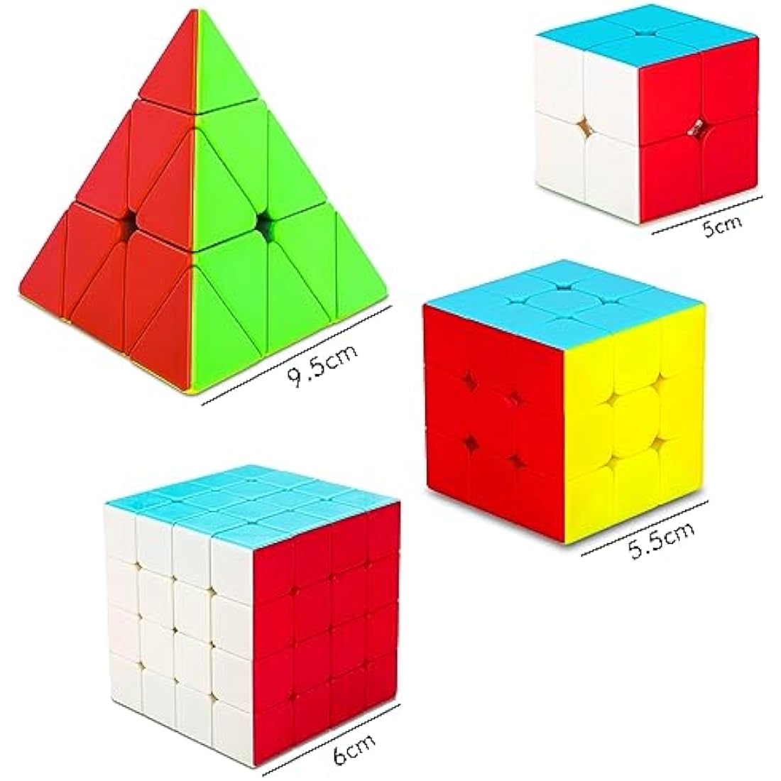 Coolzon Speed Cube Set | 4-Pack Stickerless Magic Cube Puzzle Toy
