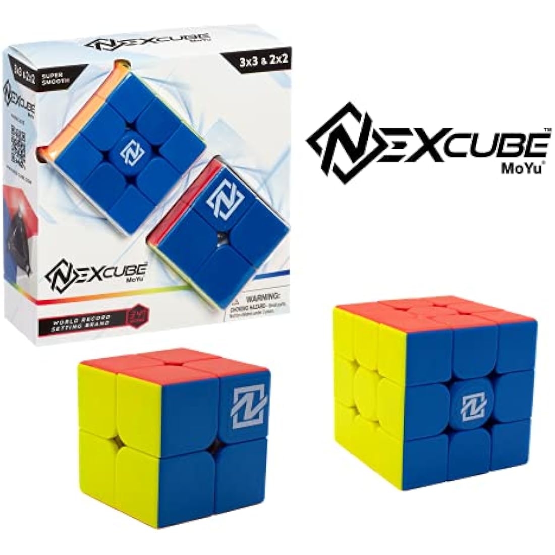 Nexcube Speed Cube Set | 3x3 and 2x2 Stickerless Brain Teaser Puzzles