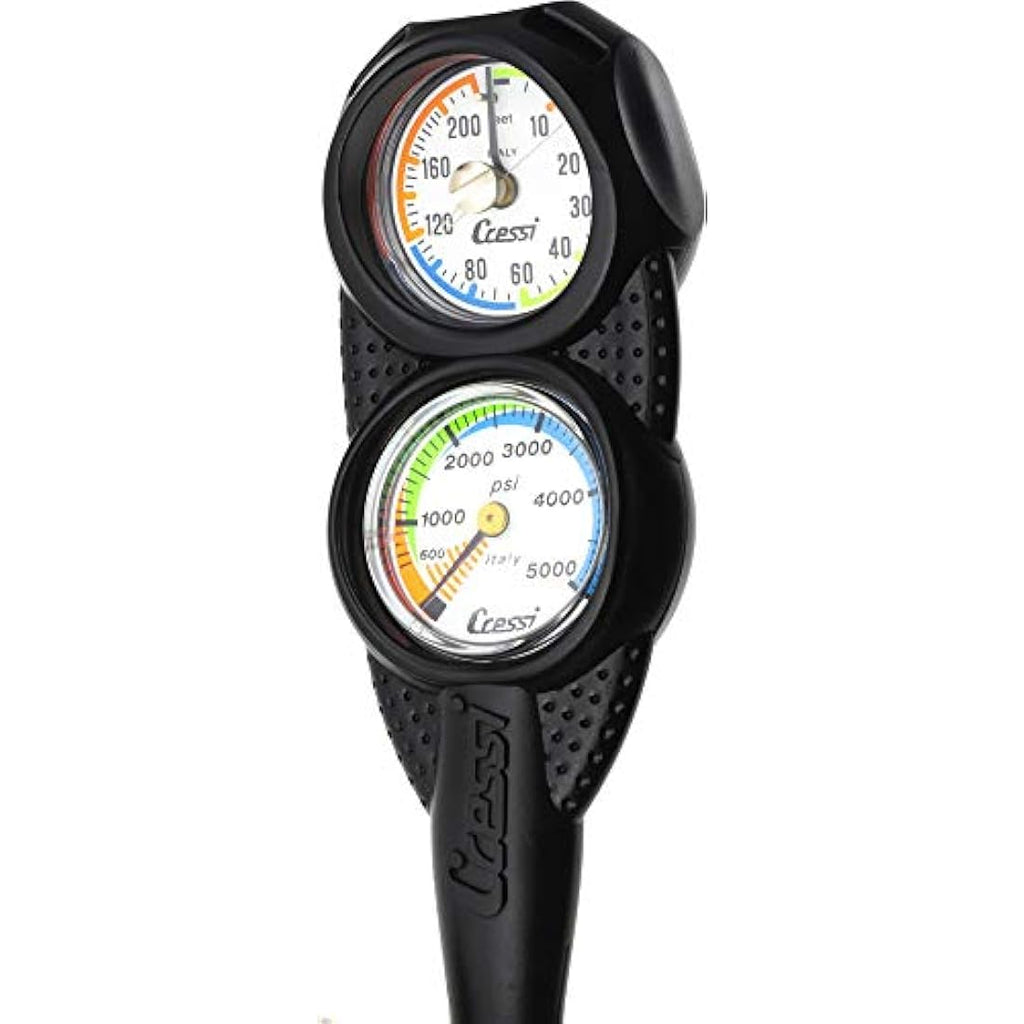 Cressi Diving Console 2 | Depth & Pressure Gauge - Luminescent Face