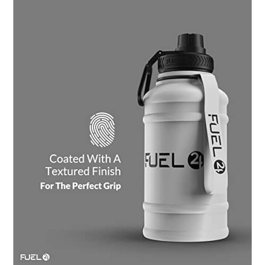 Fuel24 Stainless Steel Water Bottle – 1.3L/2.2L Leakproof Gym Jug