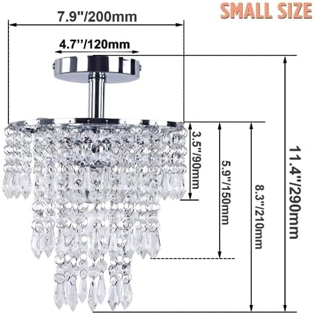 FRIXCHUR Modern 3-Tier Crystal Raindrop Chandelier | Chrome Ceiling Light
