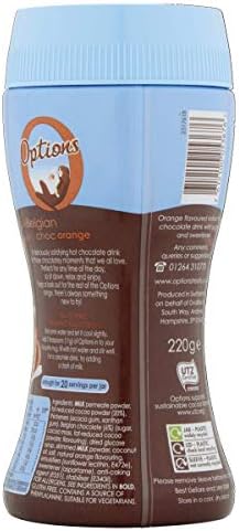 Options Orange Hot Chocolate Drink – Low Calorie Instant Cocoa (6 x 220g)