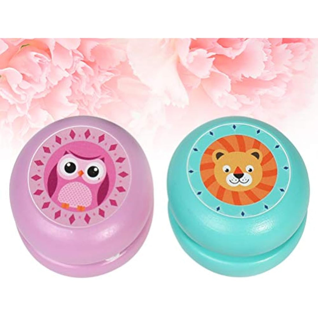 Cartoon Animal Yoyo Toys – 2pc Classic Wooden Kids Toys