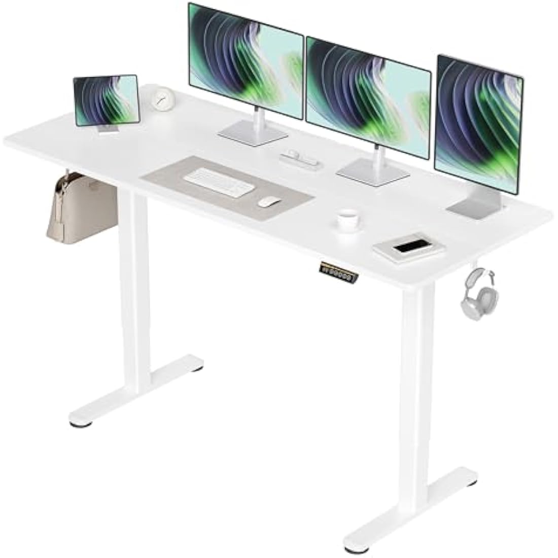 Claiks Electric Standing Desk – 160x60 cm Height Adjustable White