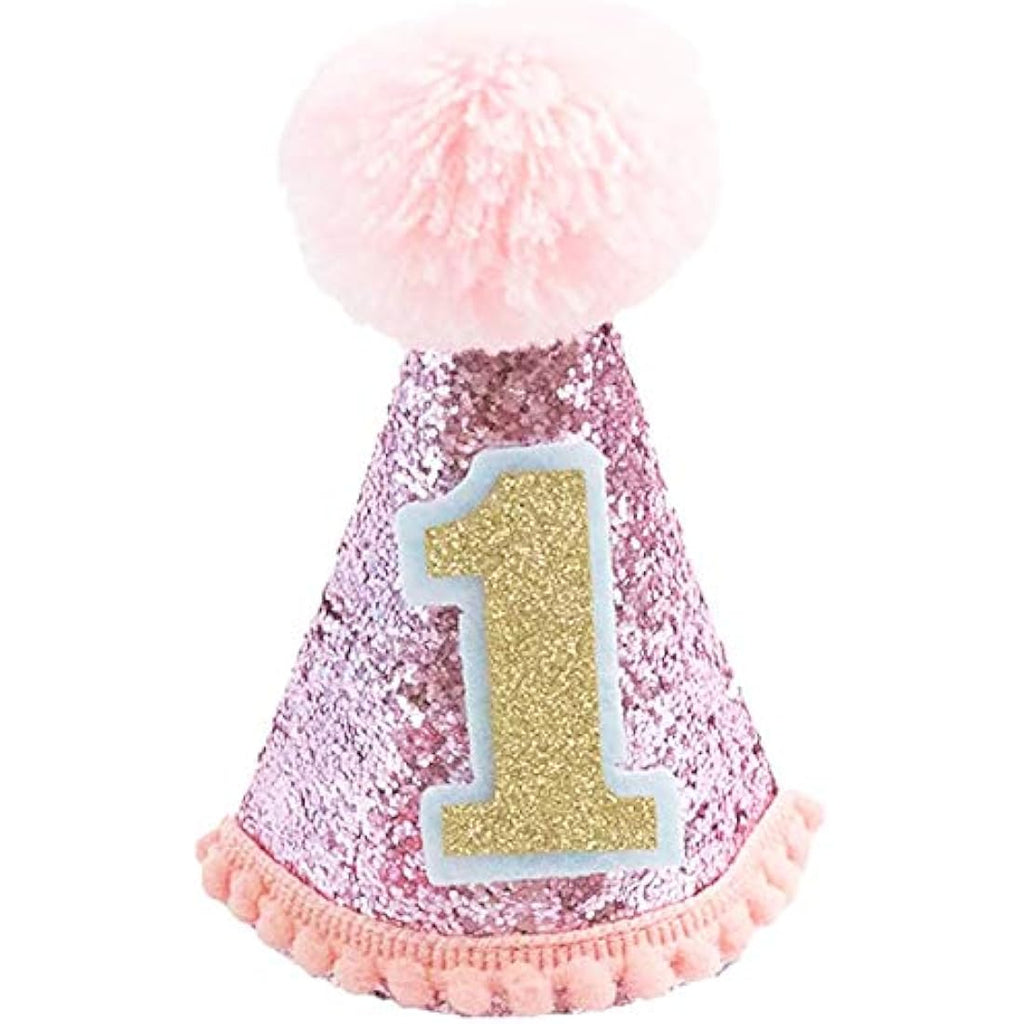 Dog 1st Birthday Hat and Bandana Set – Pink Pet Costume