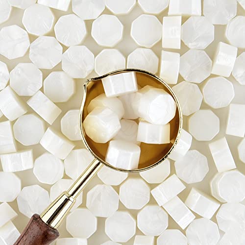 Jolof Store Sealing Wax Beads Kit – 300 Pcs Octagon Wax with Melting Spoon