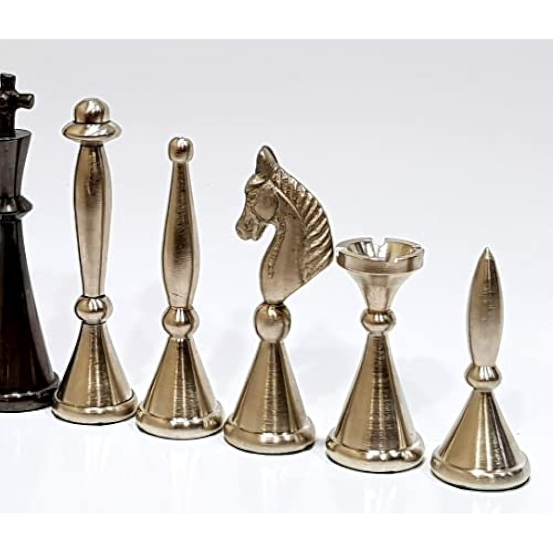 Brass and Copper Metal Chess Pieces - Luxury Chessmen