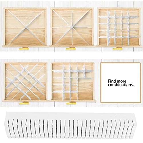 OctBird 10Pcs Drawer Dividers with 30 Pcs Securing ClipIncrease Firmness,Grid Drawer Dividers Adjustable Compartment for Closet Lingerie
