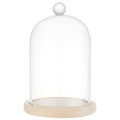 BENECREAT 14x21.5cm Glass Display Dome Inch Cloche Dome with Base Clear Dustproof Dome with Handle Bell Jar Centerpiece Display Case for Specimens