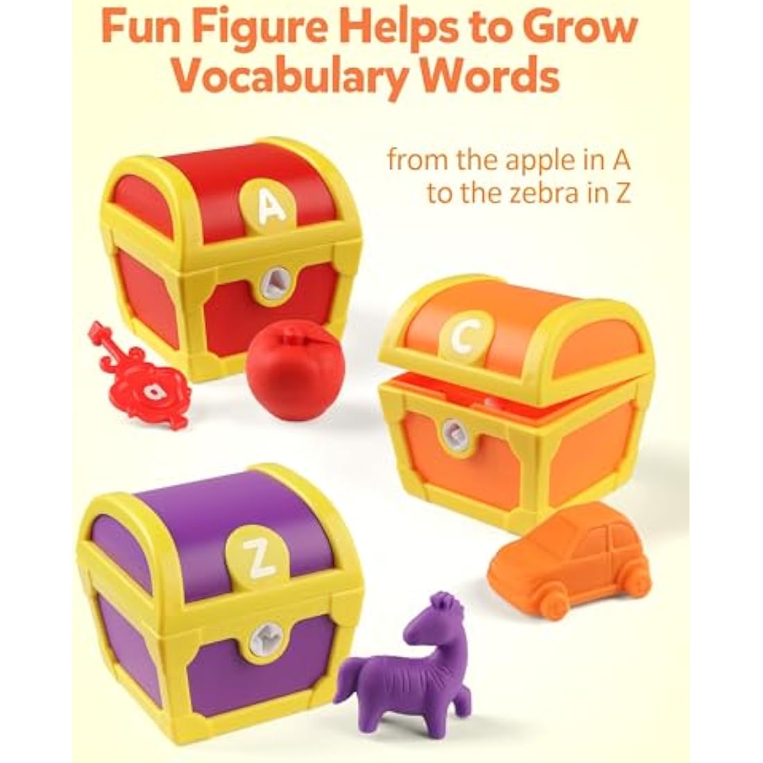 Coogam Alphabet Learning Treasure Locks – ABC Matching Educational Toy