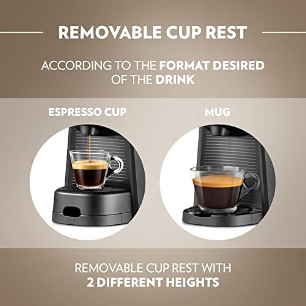 Lavazza A Modo Mio Tiny Eco Coffee Capsule Machine - Recycled Plastic, Black