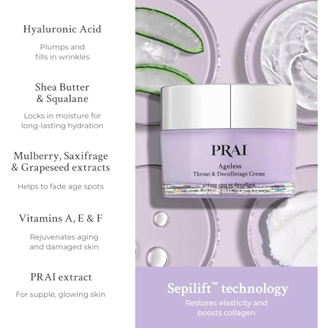 PRAI Ageless Throat & Decolletage Creme – Firming Neck Cream, 50ml