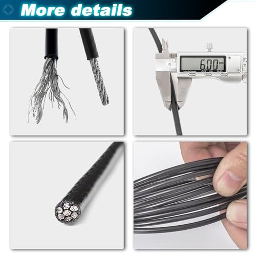 Jolof Store 25m Gym Pulley Cable – 6mm Heavy Duty Steel Wire Rope
