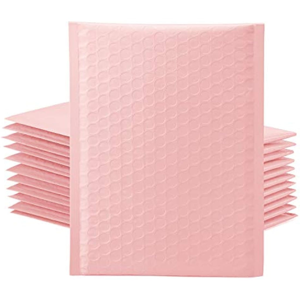 Switory Padded Envelopes | 25 Pack Pale Pink Bubble Mailers, 15.3x22.9cm