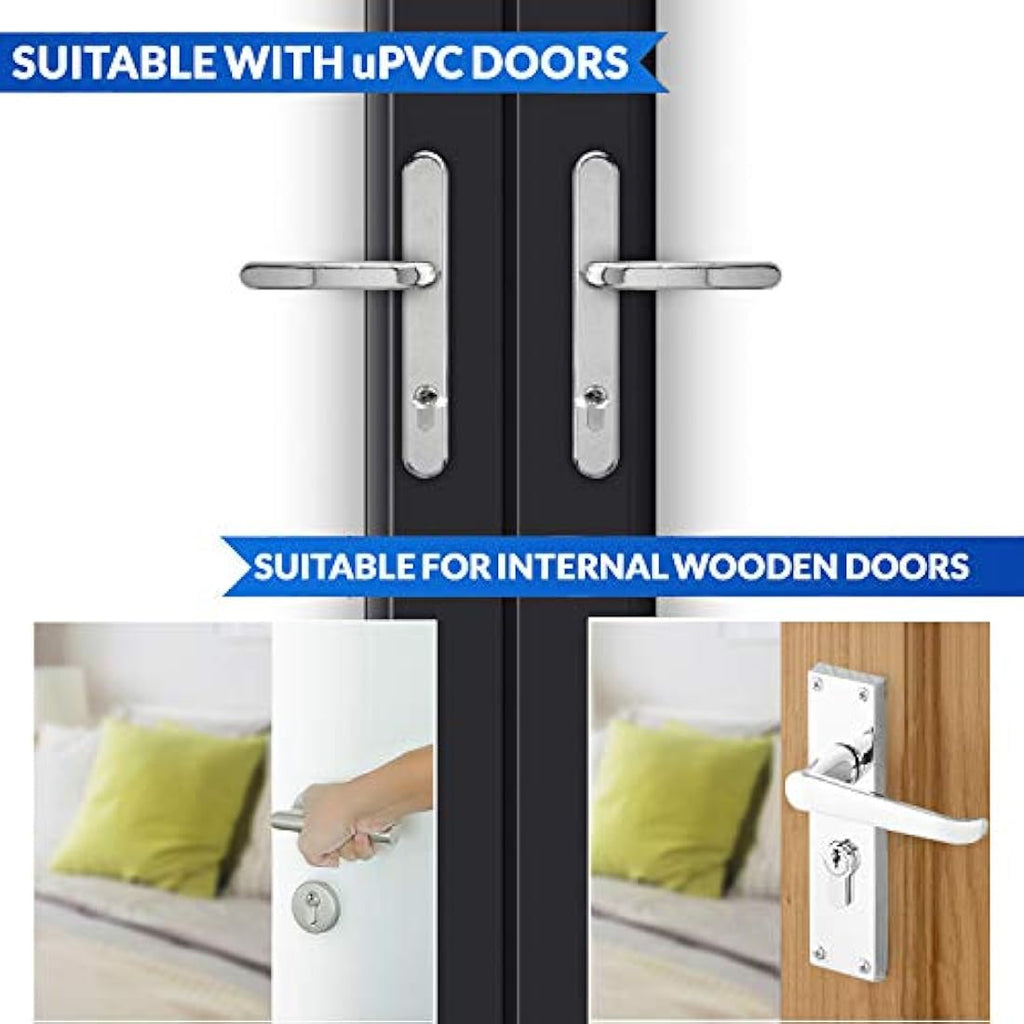 XFORT Euro Cylinder Door Lock 45/50 (95mm) | Anti-Bump & Anti-Drill Chrome
