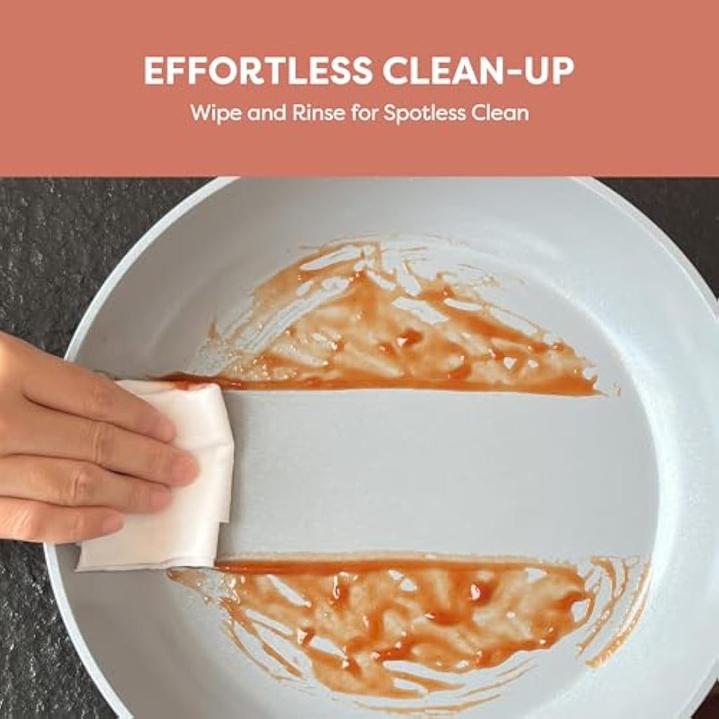 CIARRA Beyond 26cm Ceramic Nonstick Frying Pan | Toxic-Free Orange Skillet