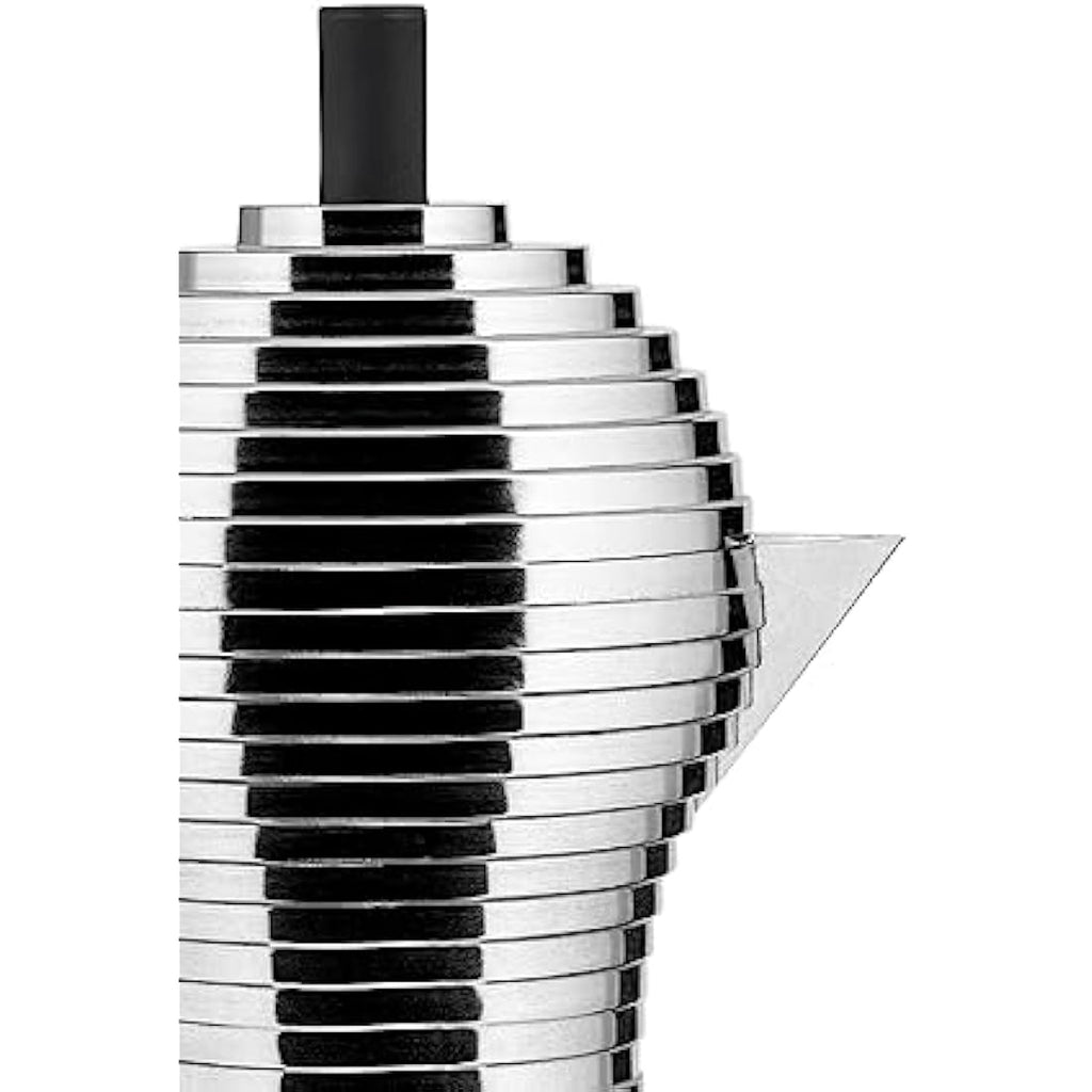 Alessi MDL02/6 B Espresso Coffee Maker | 6-Cup Aluminium - Black