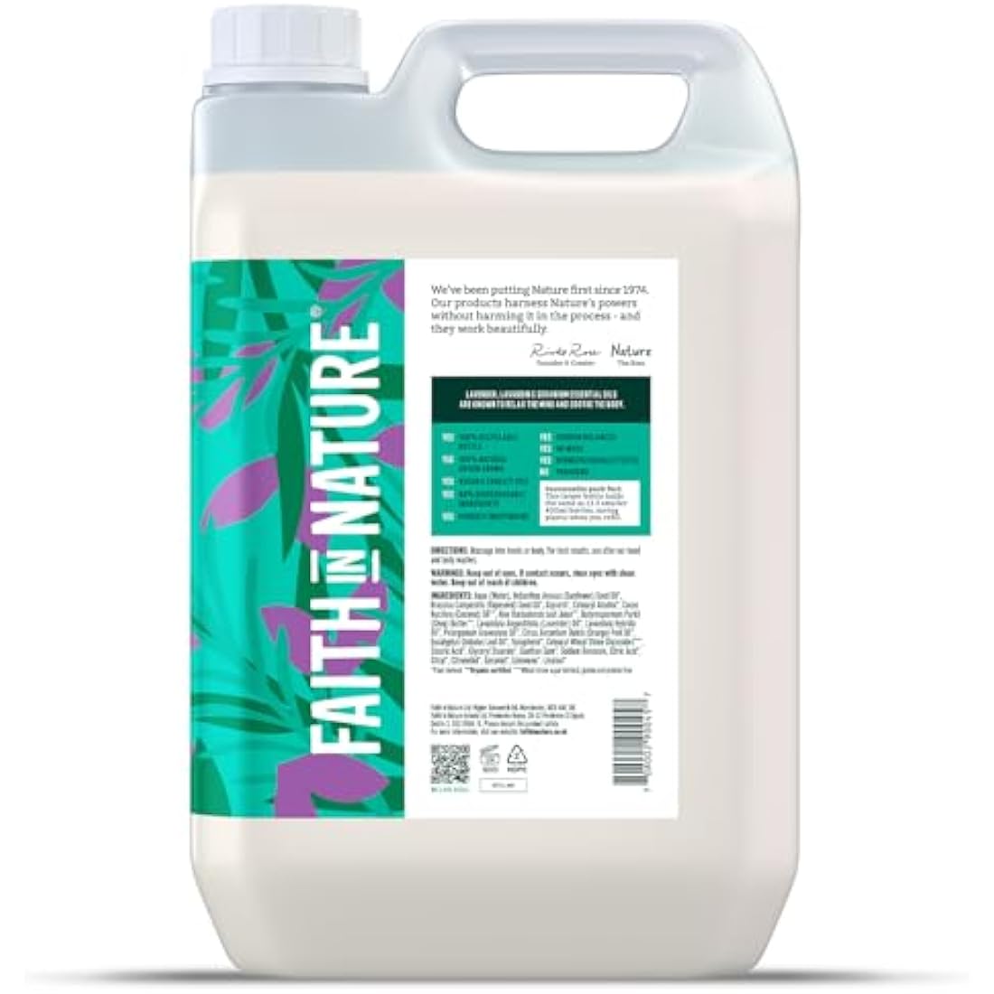 Faith In Nature Lavender & Geranium Hand & Body Lotion - 5L Refill Pack