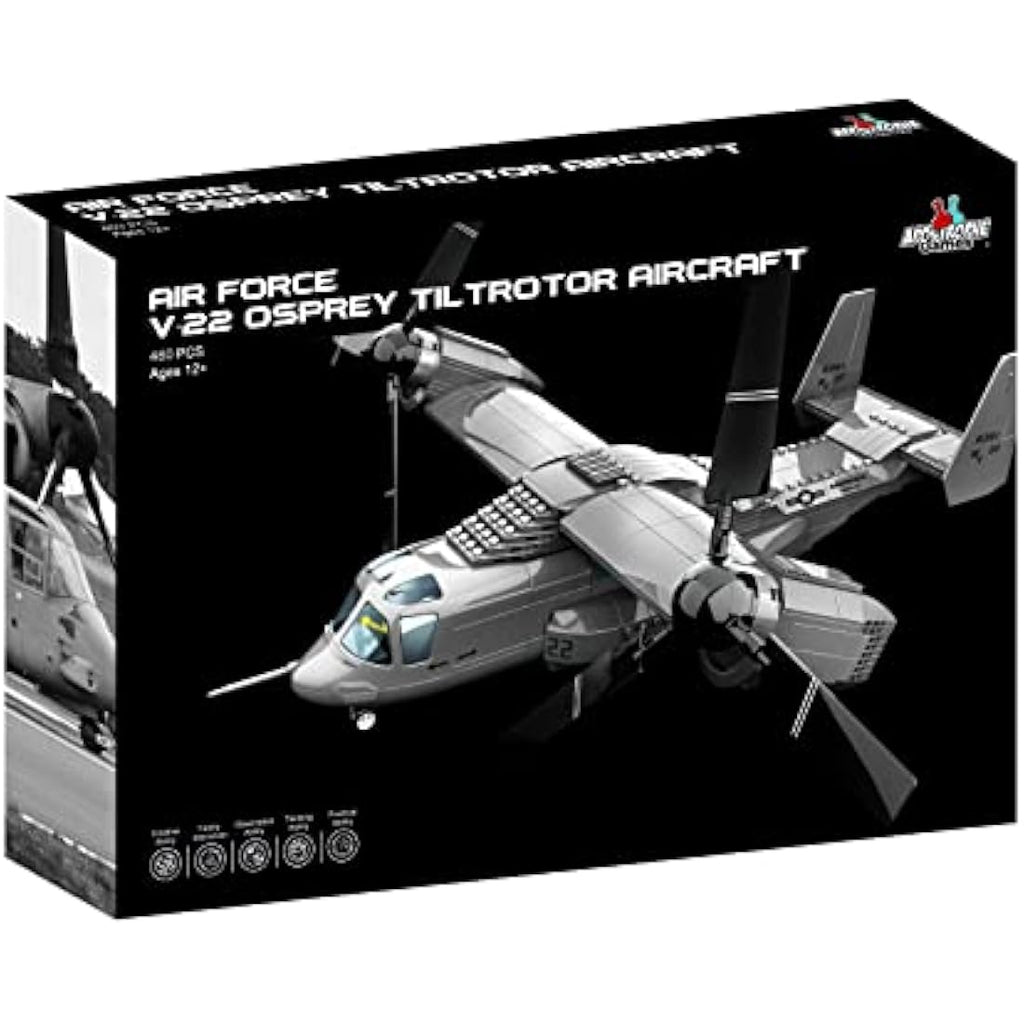 APOSTROPHE Games V-22 Osprey Tiltrotor Aircraft Building Block Set – 460 Pcs