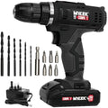MYLEK 18V Cordless Drill & Electric Screwdriver Set with DIY Kit - Black