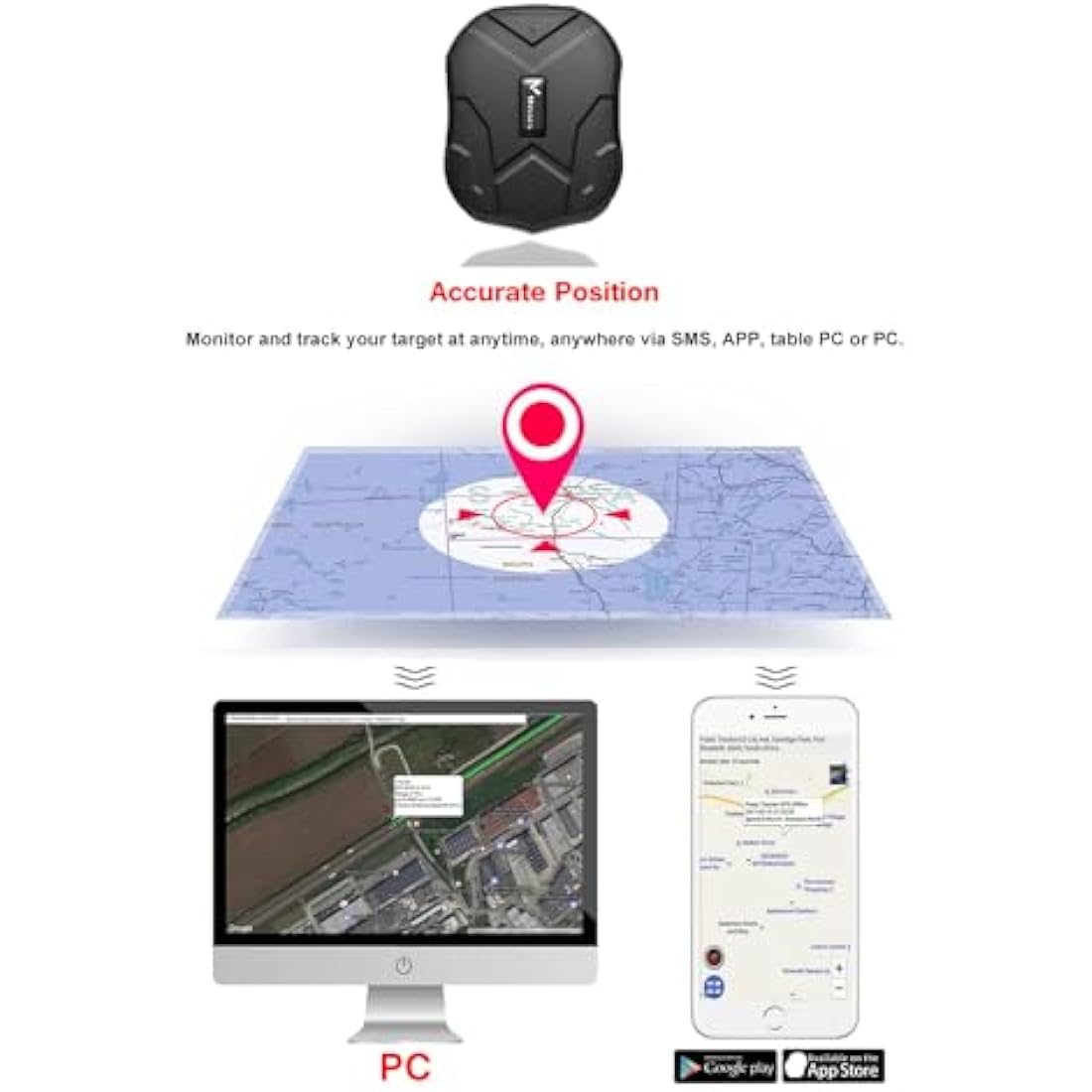 Winnes 4G Magnetic GPS Tracker – Wireless Anti-Theft Vehicle Tracking Device