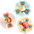 Hooku Suction Cup Spinner Toys – 3 Pcs Sensory High Chair Bath Toys