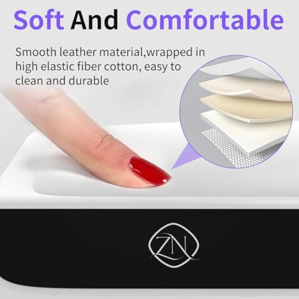 72W UV LED Nail Lamp with PU Leather Arm Rest Pillow