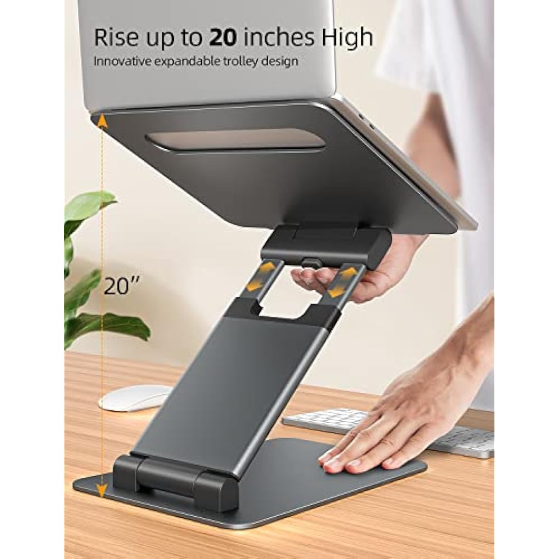 Nulaxy Adjustable Laptop Stand – Ergonomic Aluminum Riser for 10-17" Laptops
