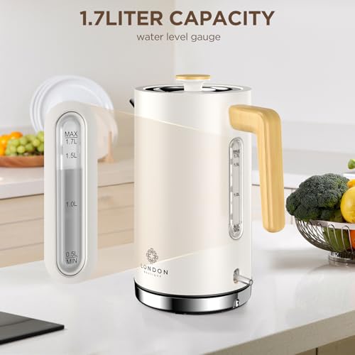 London Boutique Electric Kettle – 3KW Rapid Boil Stainless Steel