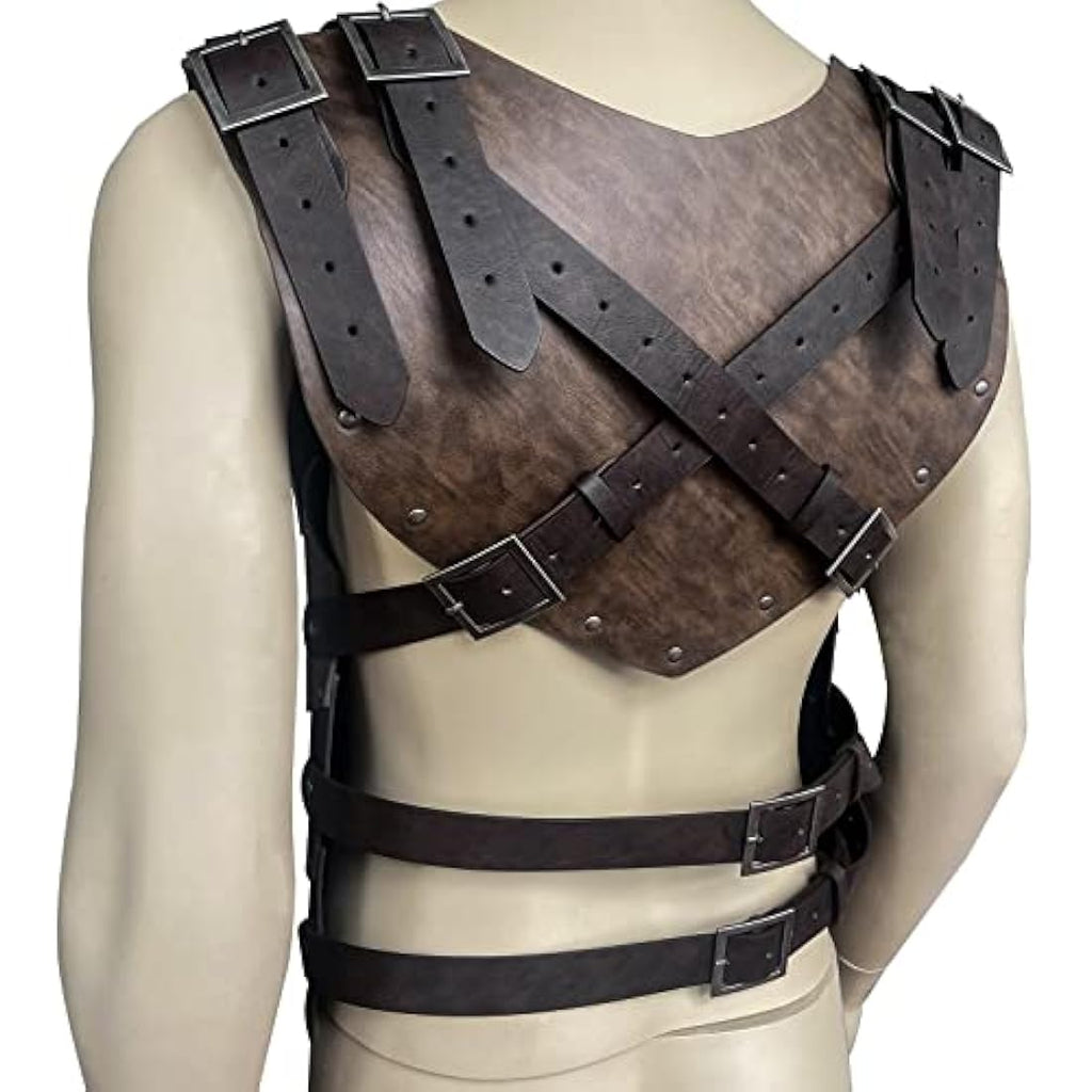 HiiFeuer Viking Chest Armor – Faux Leather Medieval Knight LARP Costume