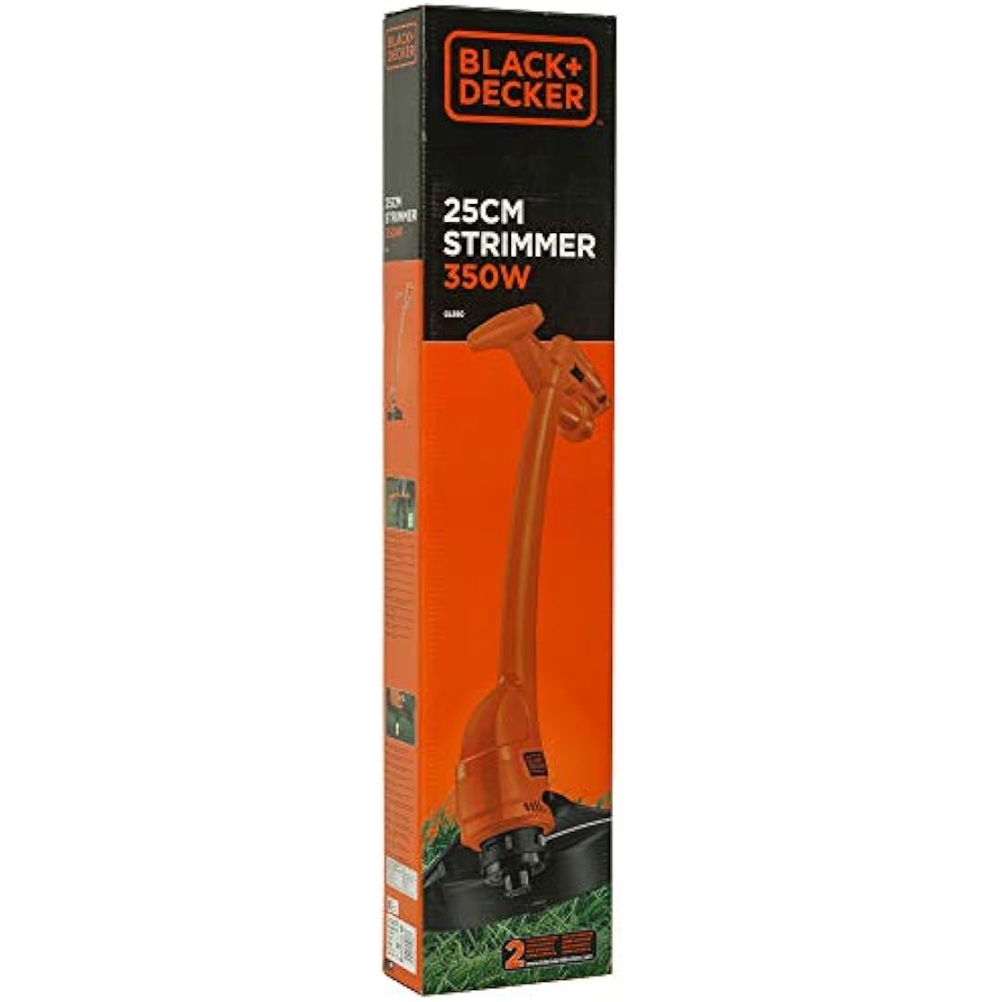 Black+Decker GL360 String Trimmer – 350W Electric Grass Strimmer, 25cm