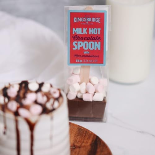 Kingsbridge Belgian Milk Hot Chocolate Spoons with Marshmallows, 10 Pack