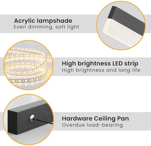 Mikeru 150cm LED Linear Pendant Light | Dimmable Modern Island Chandelier