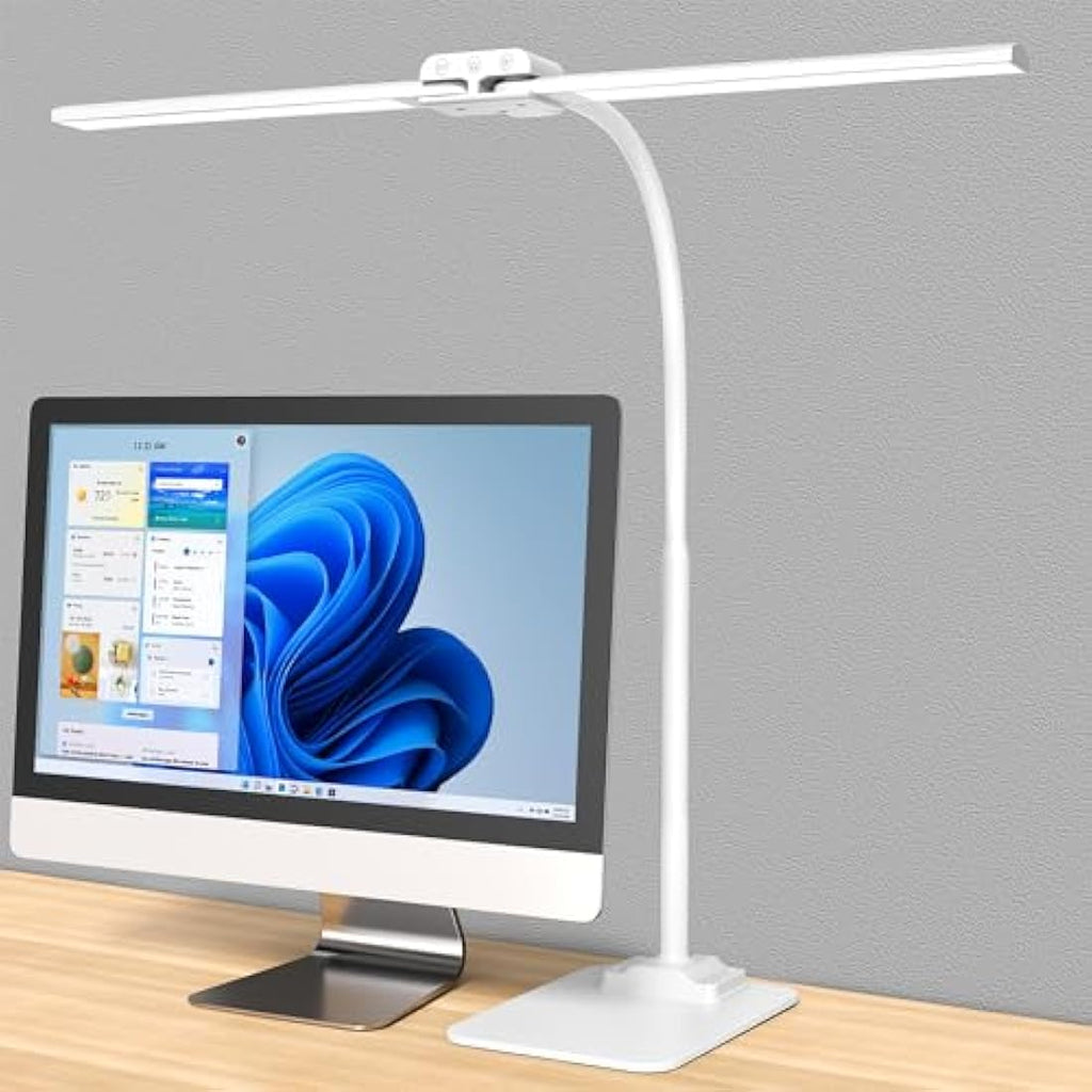 KableRika LED Double Head Desk Lamp – Dimmable Eye-Care Architect Light