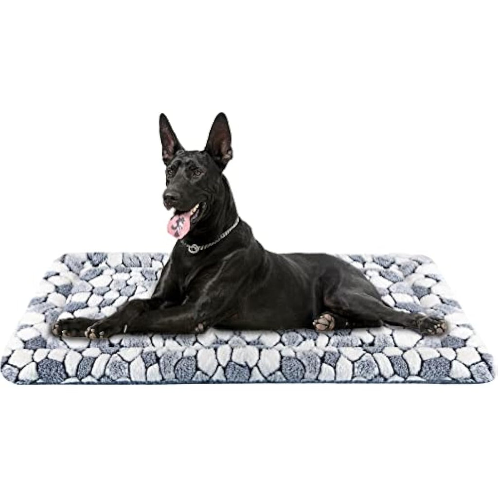 VANKEAN Reversible Dog Crate Pad – Washable Soft Pet Bed Mat, Grey