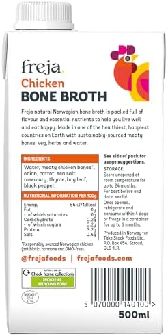 Freja Mixed Bone Broth Pack | Beef & Chicken | High Collagen | 6 x 500ml