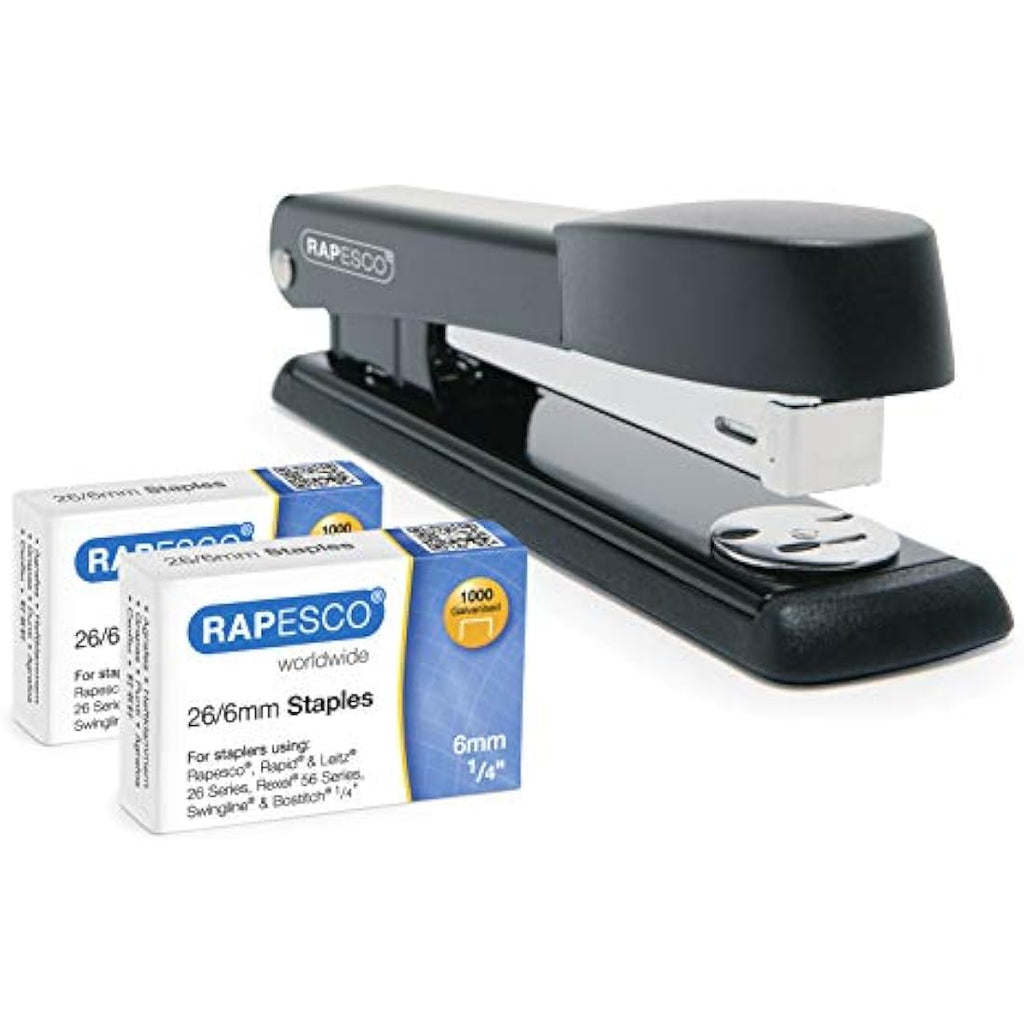 Rapesco Marlin Antibacterial Desktop Stapler – 25 Sheet Capacity, Black