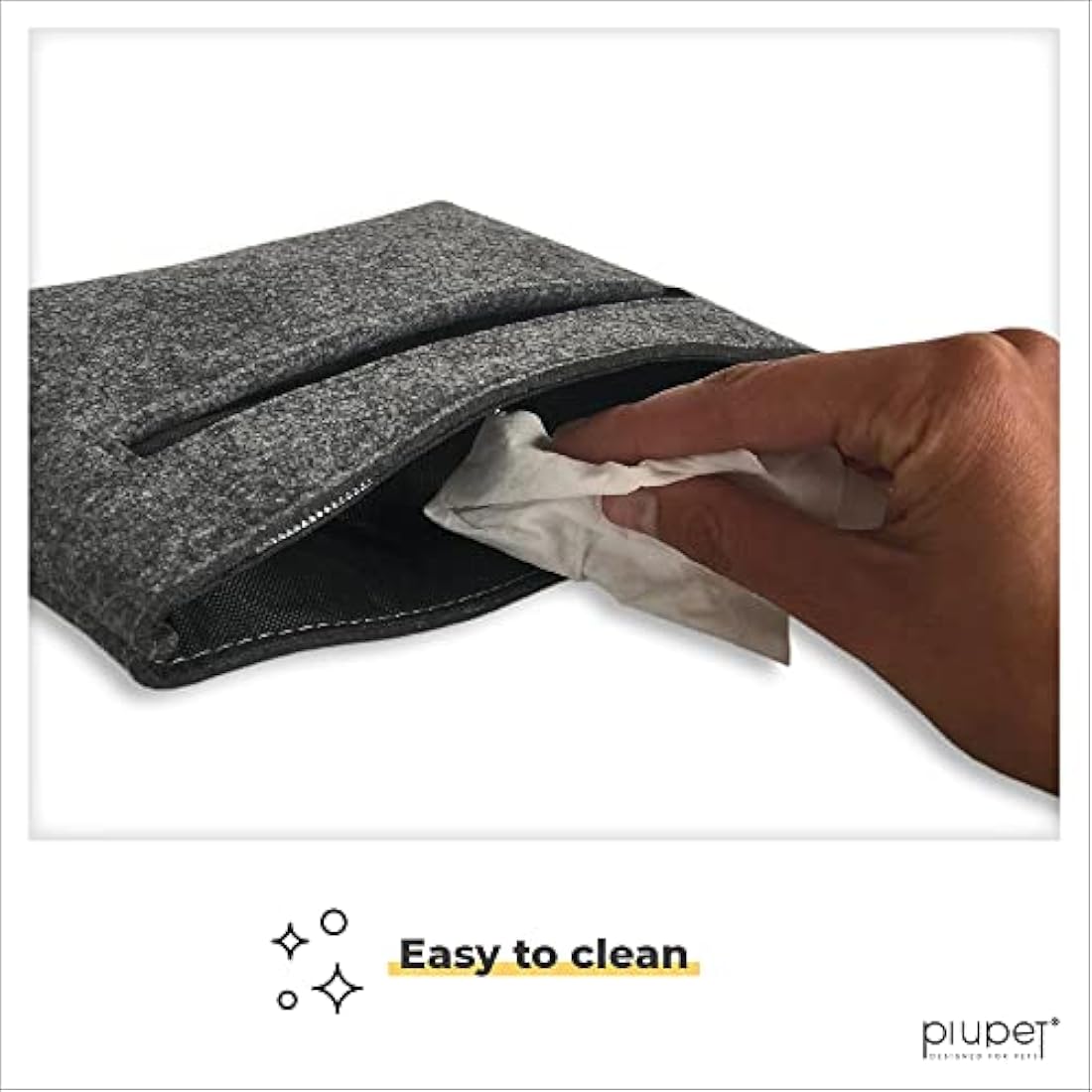 PiuPet Dog Treat Pouch – Magnetic Felt Training Bag with 3 Pockets