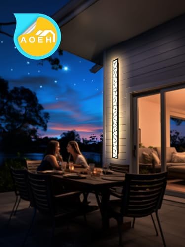 Modern LED Outdoor Wall Sconce | 48W IP65 Waterproof 150cm