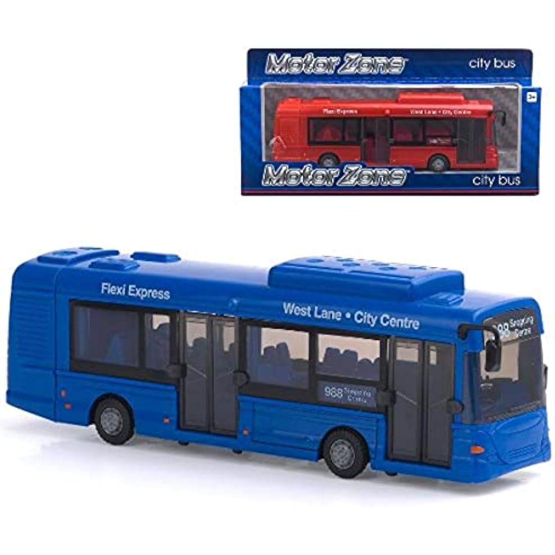 Motor Zone City Bus Toy Vehicle – 1:48 Scale Diecast Model – 22cm