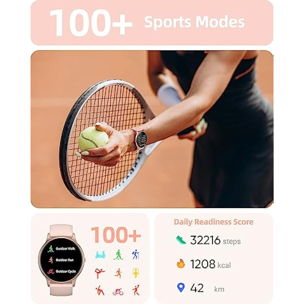 Parsonver Smart Watch for Women | Bluetooth Call & Fitness Tracker, Rose Gold