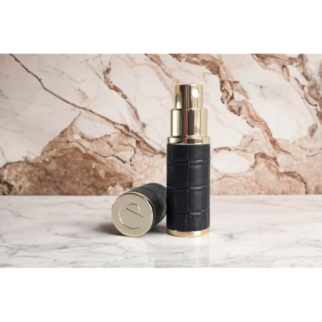 Refillable Perfume Atomizer – Black Faux Croc 10ml