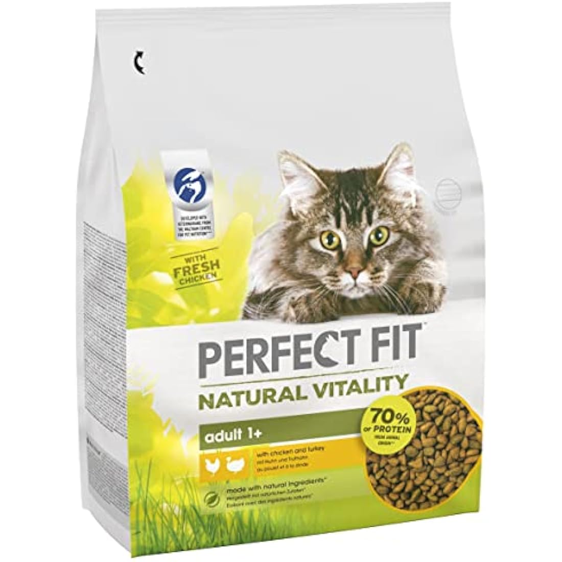 Perfect Fit Adult 1+ Dry Cat Food - Chicken & Turkey - 3 x 2.4kg