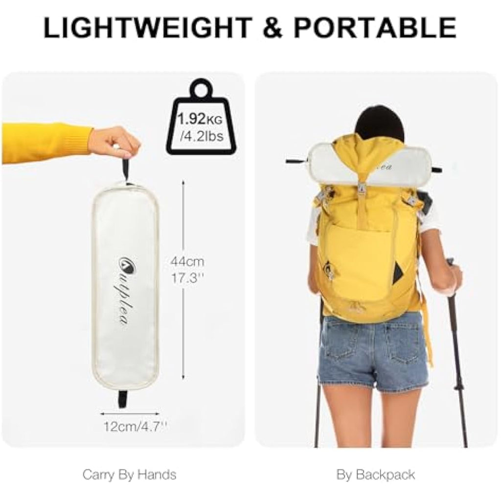 High Back Folding Camping Chair – Lightweight Aluminum, White